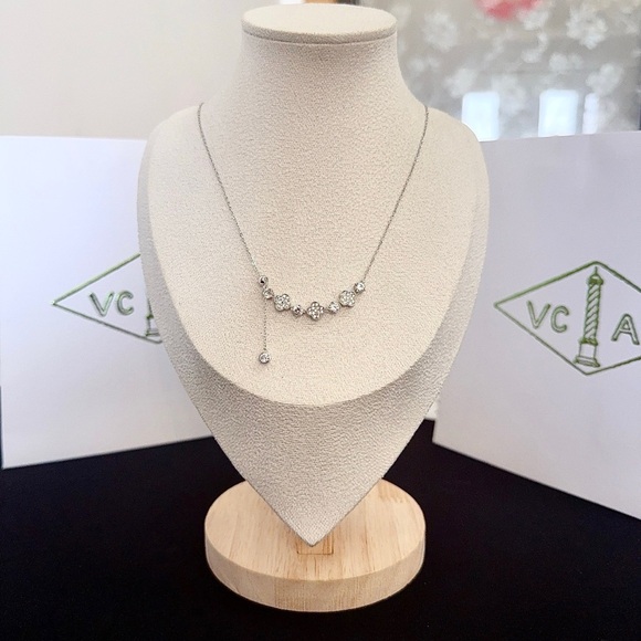 Van Cleef & Arpels Silver Necklace with Sparkling Accents